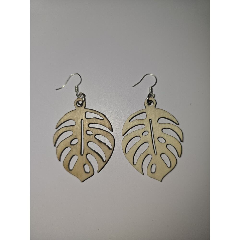 Wooden Laser Cut Earrings Boho Lightweight Handmade Jewelry‎